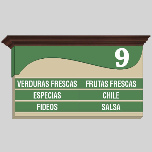 Aisle Marker AMW033